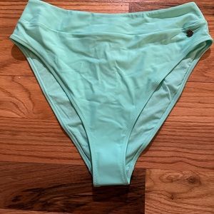 Bright teal/turquoise high waisted bikini bottoms gymshark